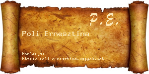 Poli Ernesztina névjegykártya